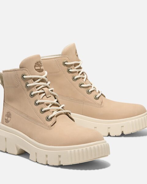 Bottines mi-hautes à lacets Field - beige clair