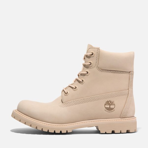 6-inch Boot imperméable à lacets - beige