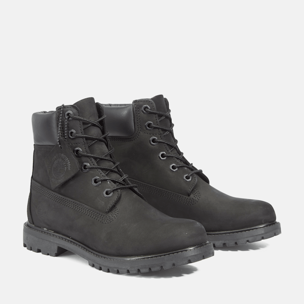 6-inch Boot imperméable à lacets - noir